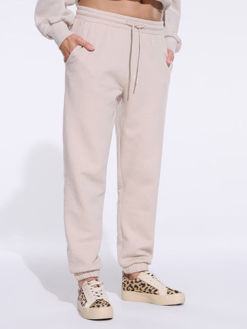 SINSAY WOMENS BASIC JOGGERS - BEIGE